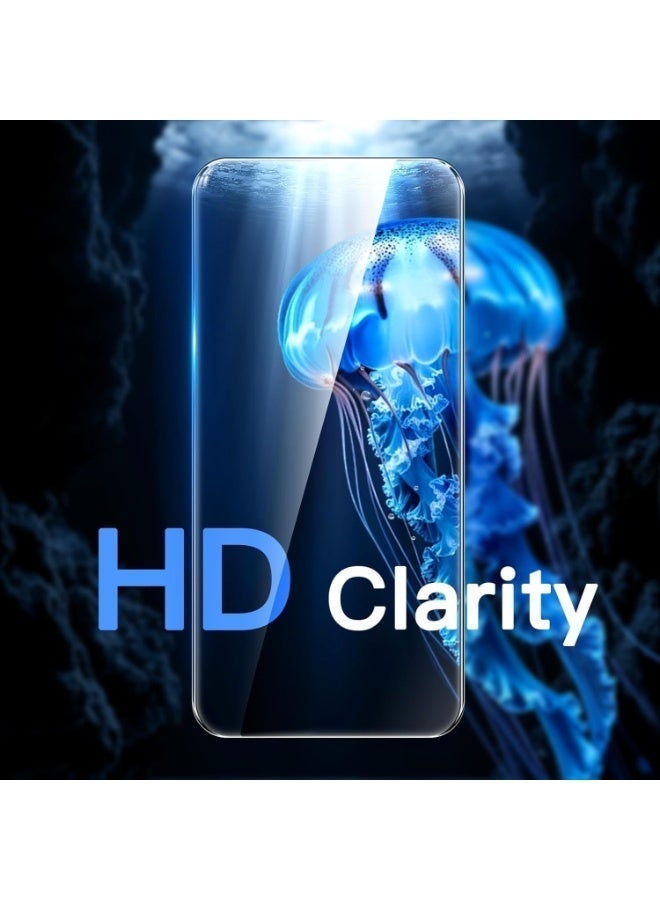 لاصقة حماية للشاشة من الزجاج المقوى لهاتف أبل آيفون 17 برو ماكس مقاس 6.9 بوصة - شفاف / أسود - Image 4